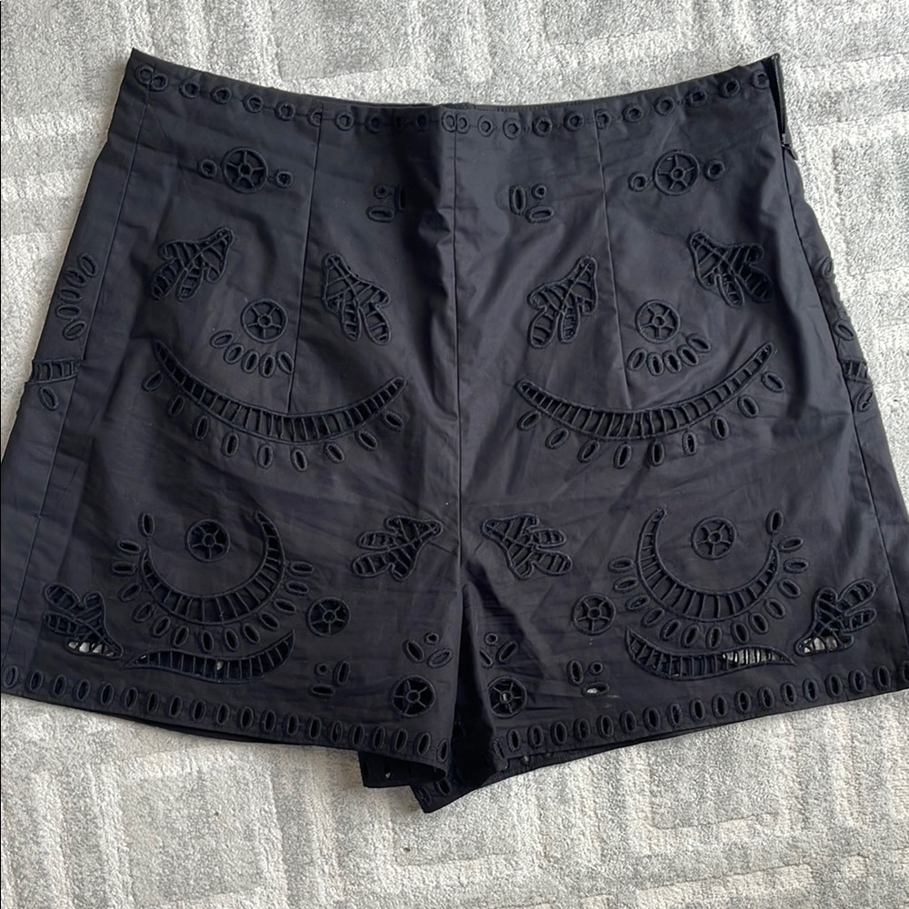 Zara Black High Waist Women Shorts